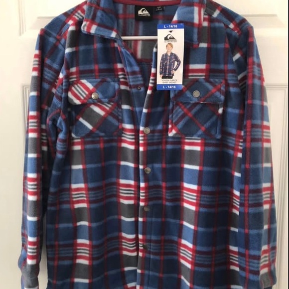 Quiksilver Other - Quiksilver Plaid Flannel Shirt NWT Youth Size 14/16